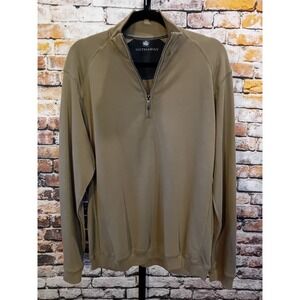 Hathaway Mens Medium Sweater 1/4 Zip Sage Heavyweight Long Sleeve Casual Knit